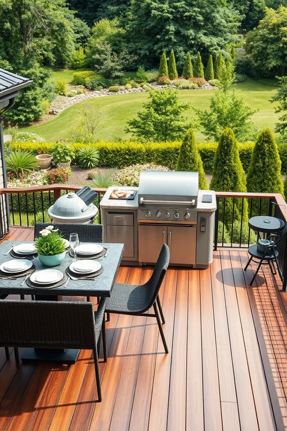 elevated outdoor cooking space