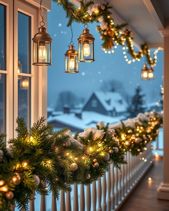 enchanting balcony fairy lights