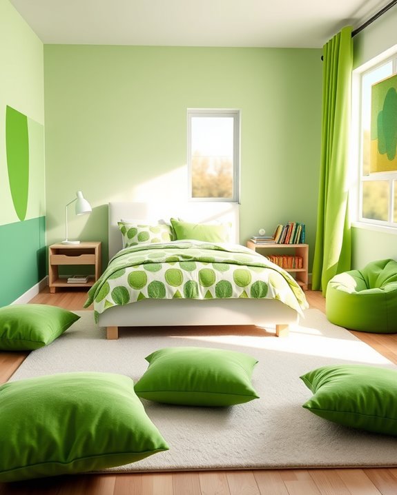 energizing bold green decor