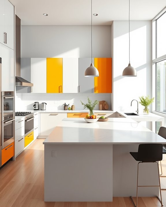 energizing electric orange accents
