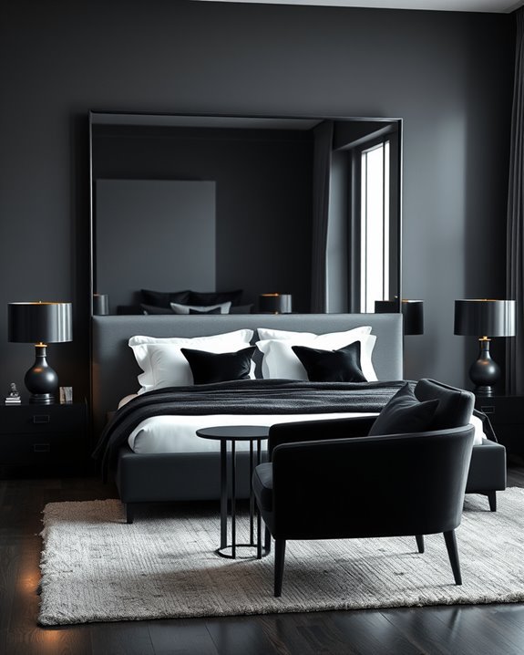 enhance bedroom with mirrors