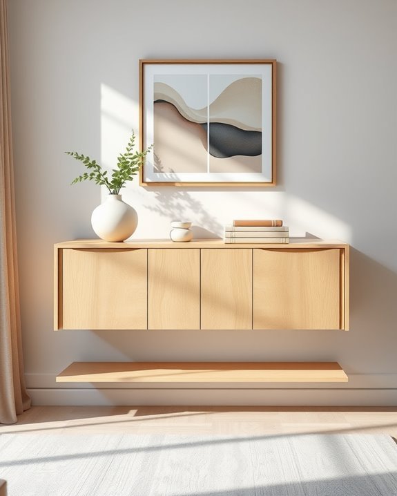enhance floating cabinet decor