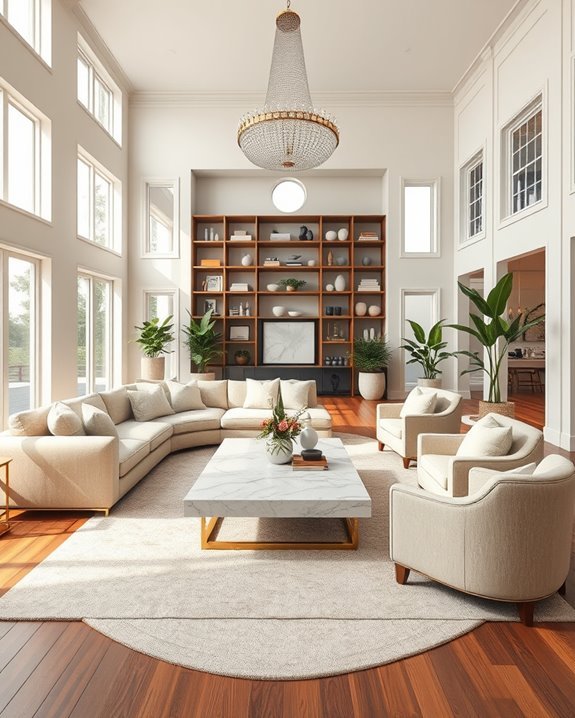 enhance space with oversized furniture