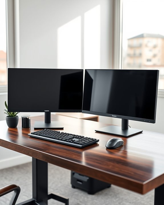 enhanced productivity with dual monitors