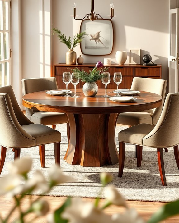 expandable round dining tables
