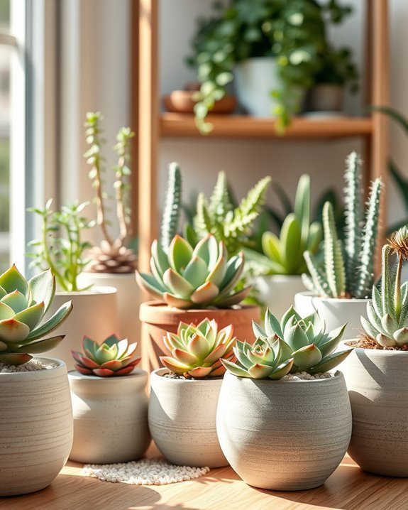 experimenting with succulent varieties