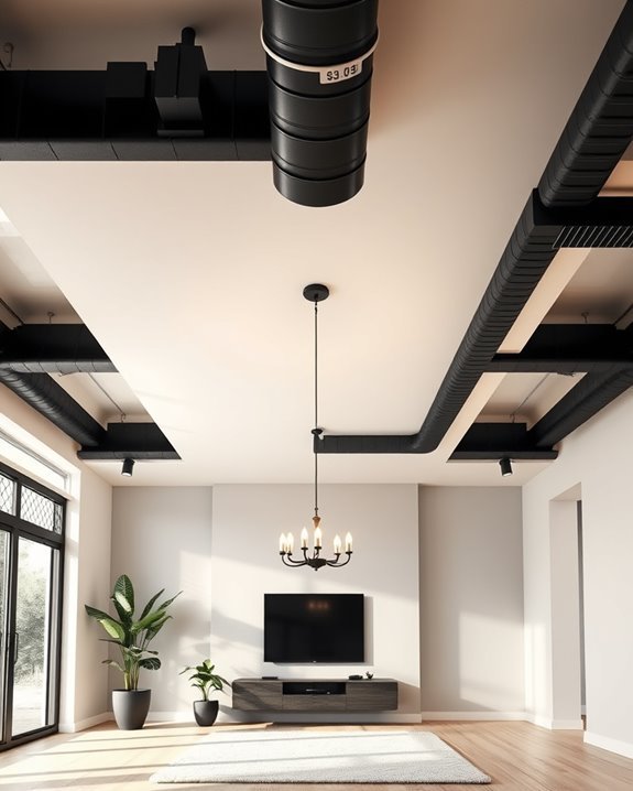 exposed ductwork as design