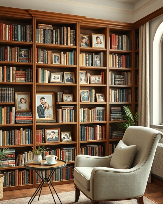 family photos in library