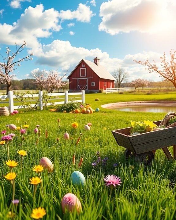 farm animal interactions and picking