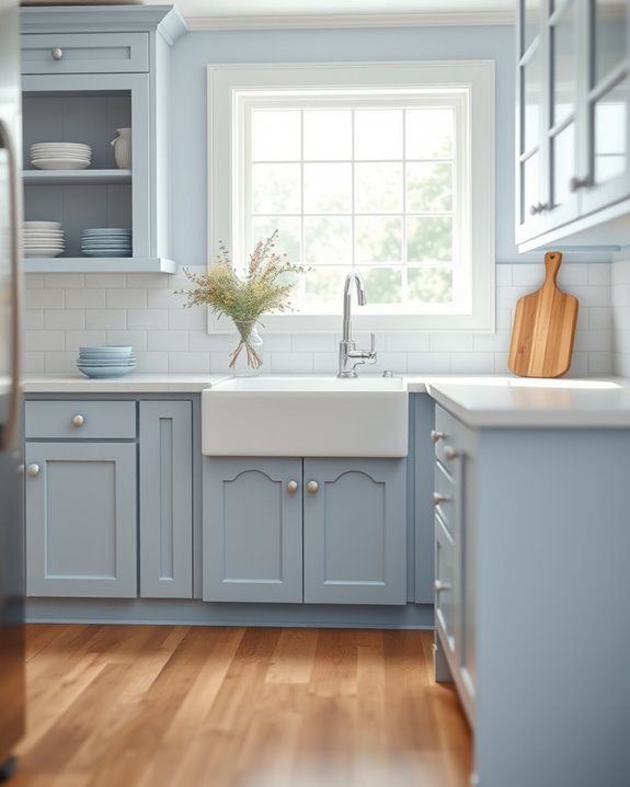farmhouse blue and white