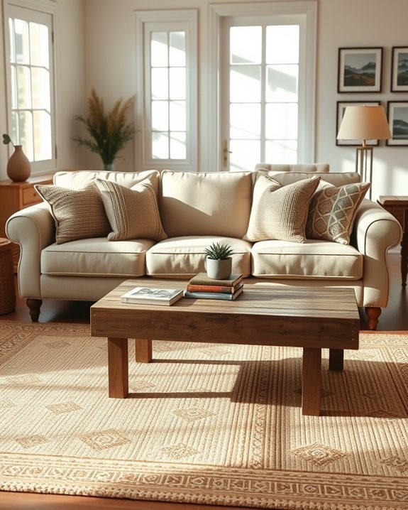farmhouse charm in living room