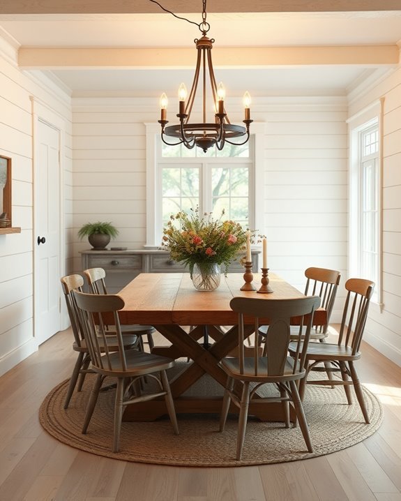farmhouse lighting enhances ambiance