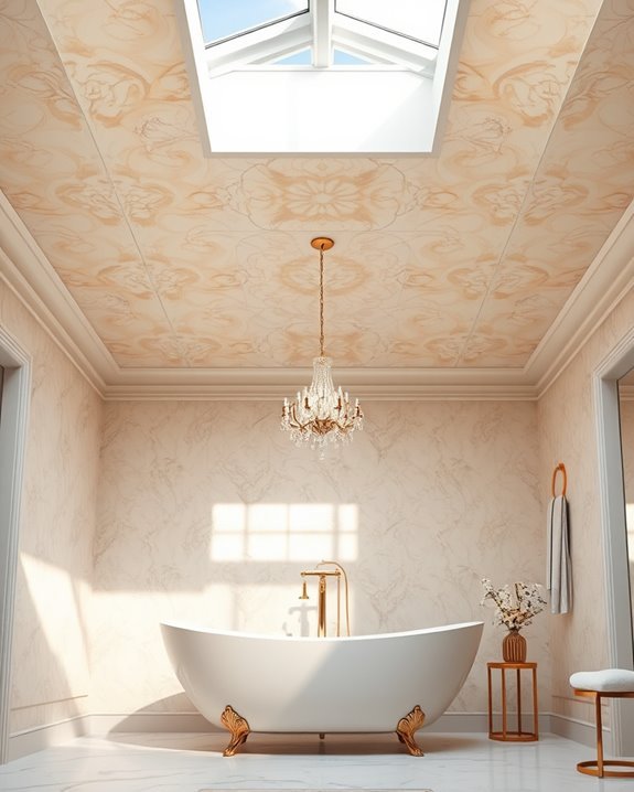 faux finishes enhance bathroom aesthetics