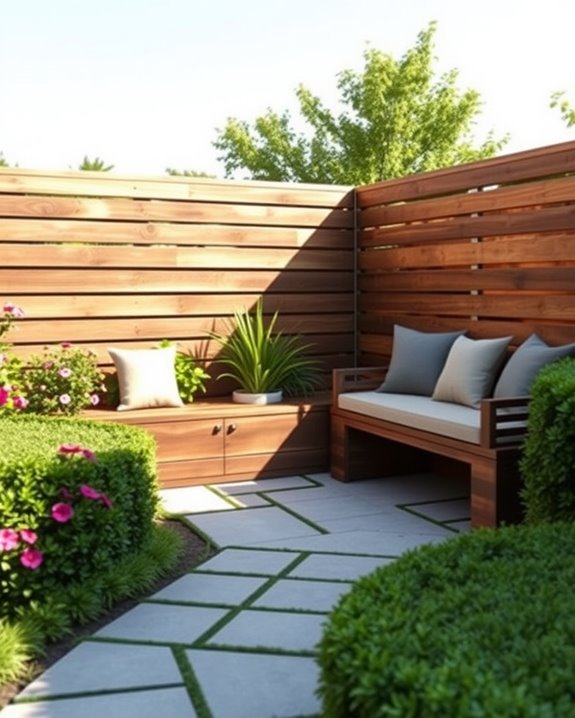 fence seating for relaxation