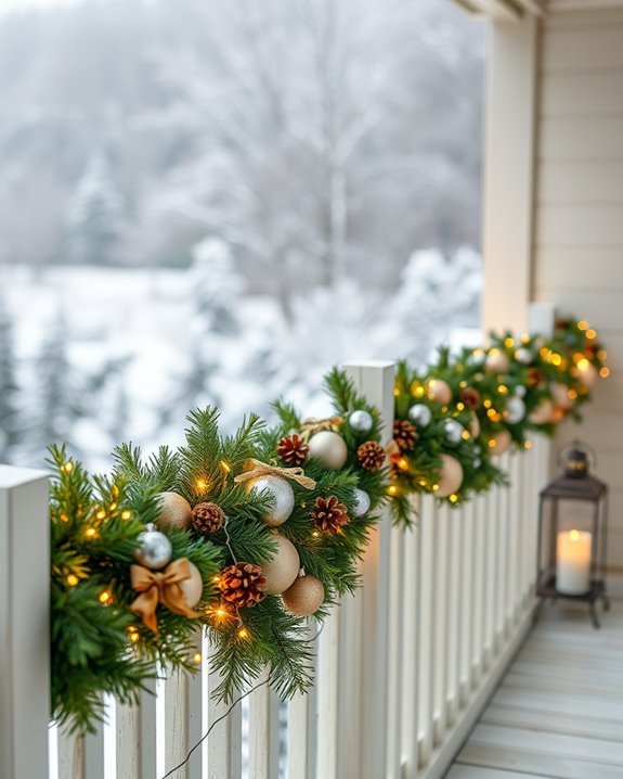 festive balcony rail decorations