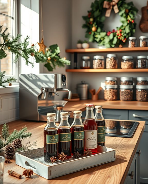 festive holiday coffee station