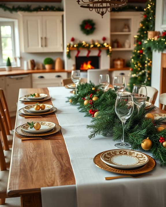 festive holiday table decor