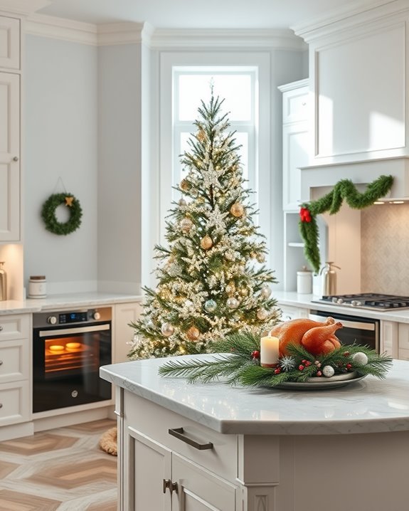 festive kitchen christmas tree