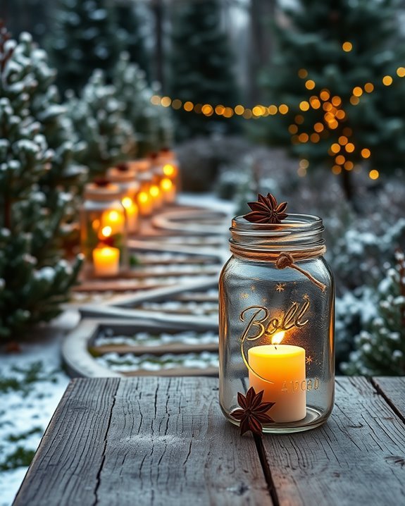 festive mason jar lanterns