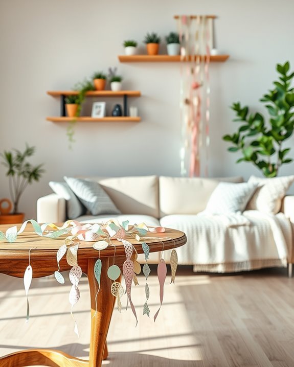 festive paper chain decorations