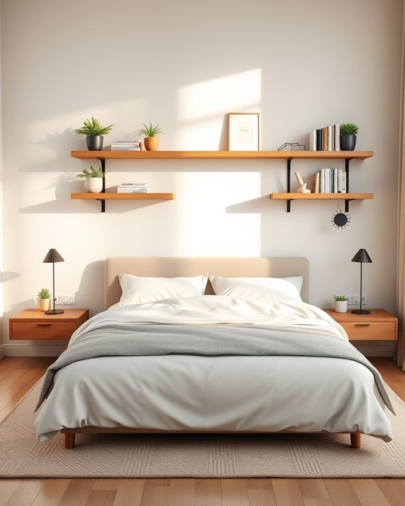 floating shelves for comfort