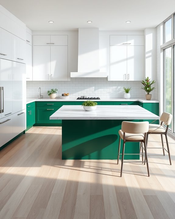 forest green kitchen elegance