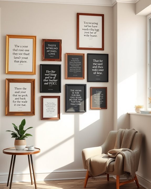 framed literary inspiration quotes
