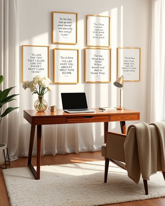 framed motivational wall art