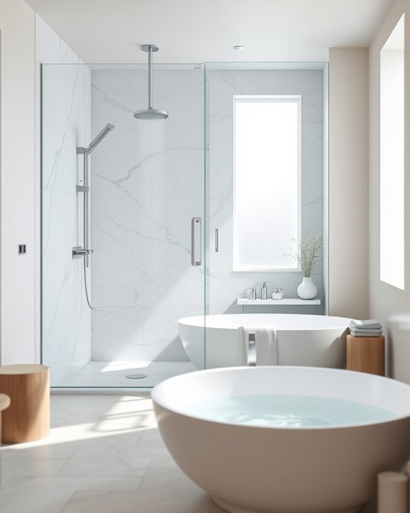 frameless glass walk in showers