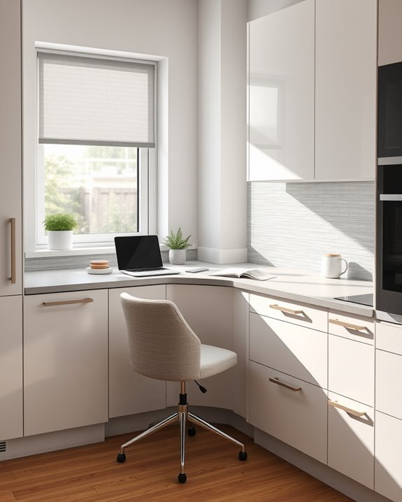 functional kitchen corner workspace