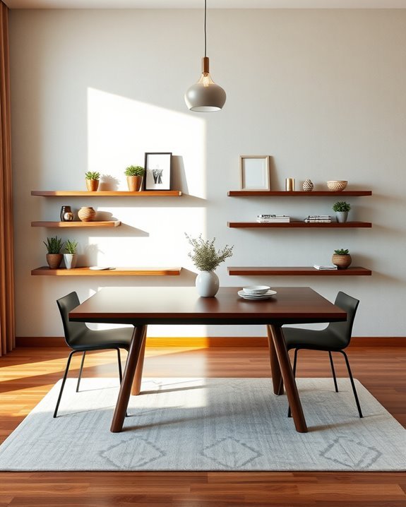 functional wall mounted dining
