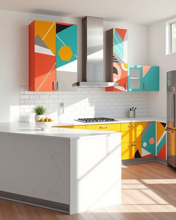 funky geometric kitchen designs
