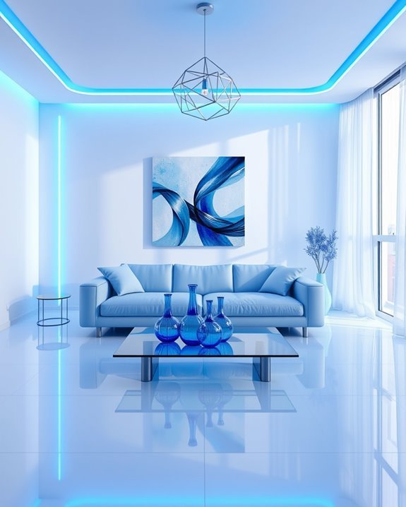 futuristic blue lighting ideas
