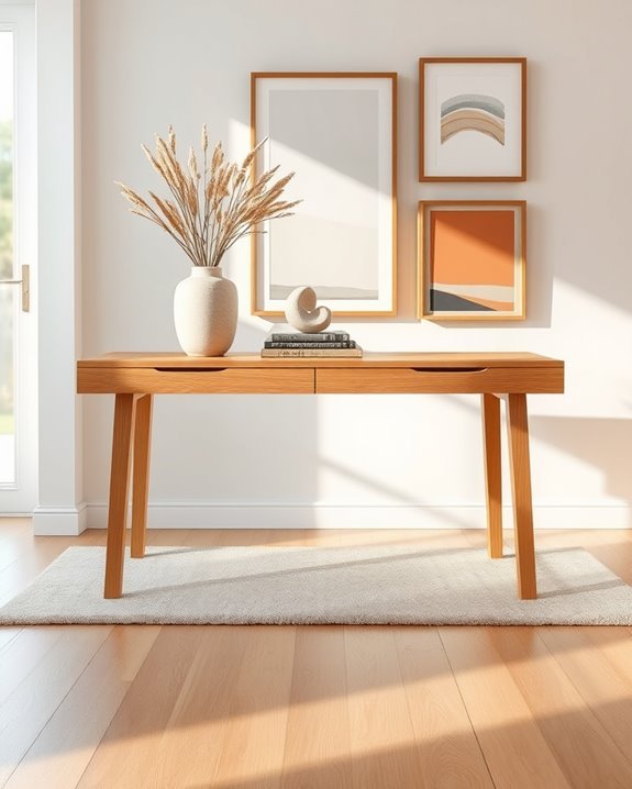 gallery wall above console