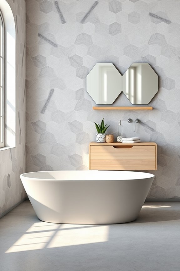 geometric patterns enhance bathrooms
