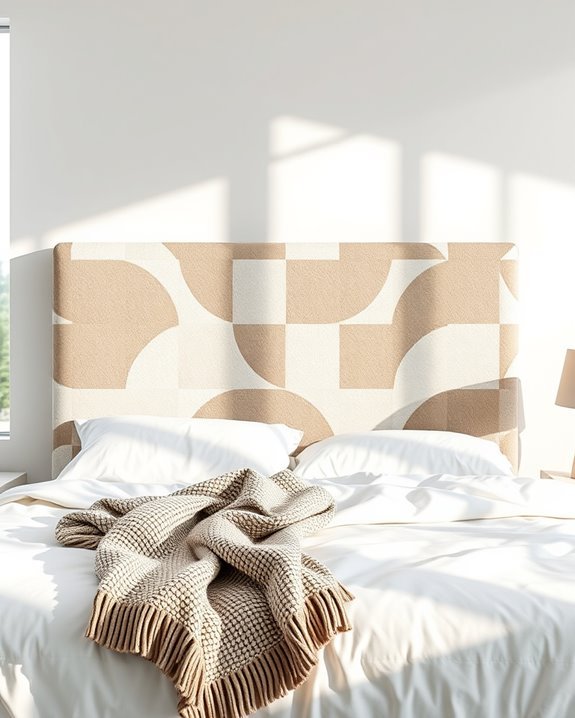 geometric stylish bedroom decor