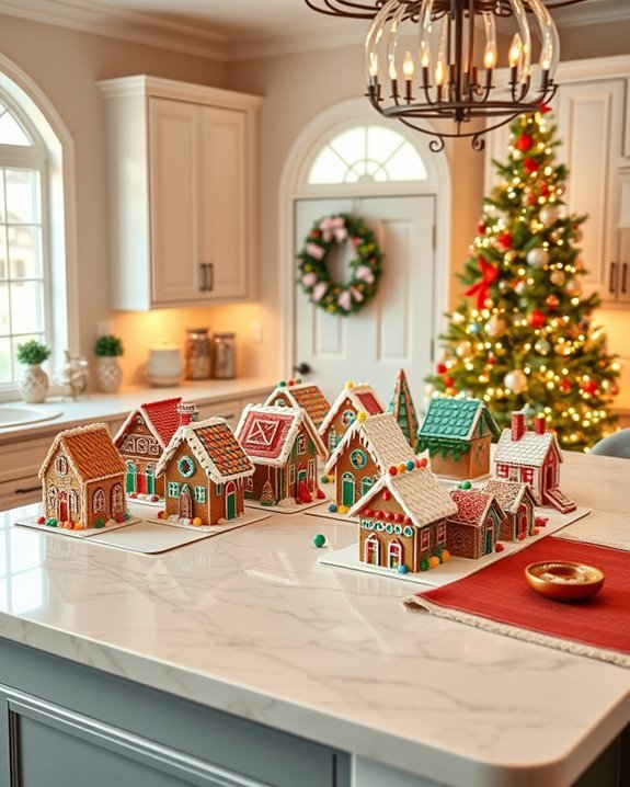 gingerbread house holiday display