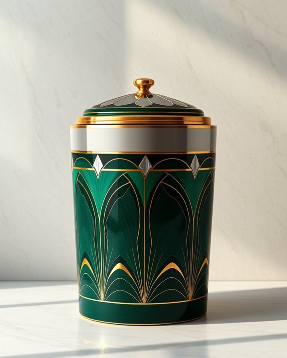 glamorous art deco dustbin
