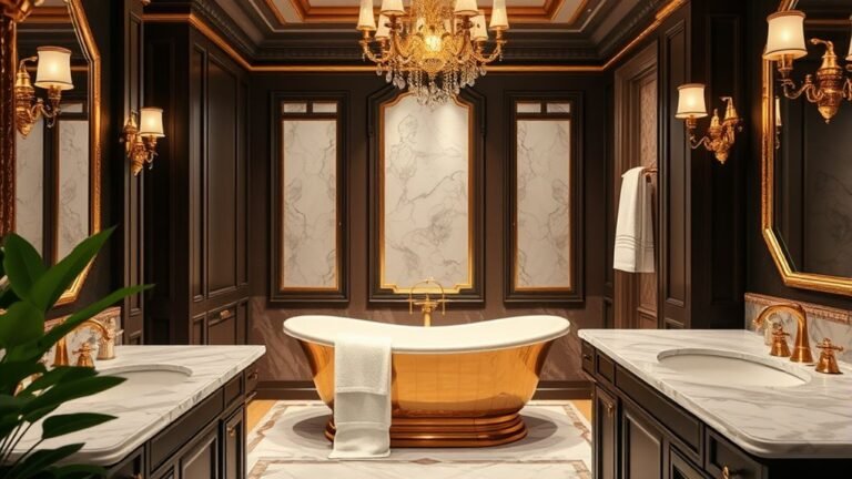 glamorous bathrooms with gold