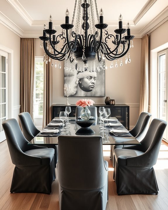 glamorous dining space transformation