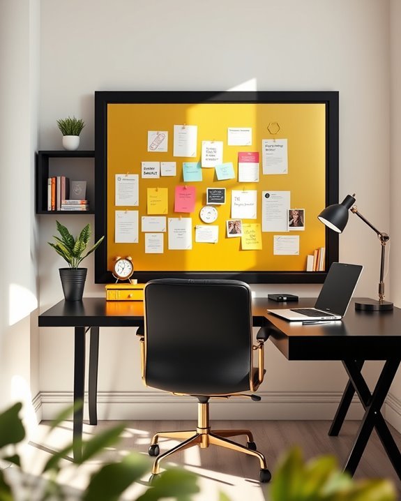 glamorous gold bulletin board