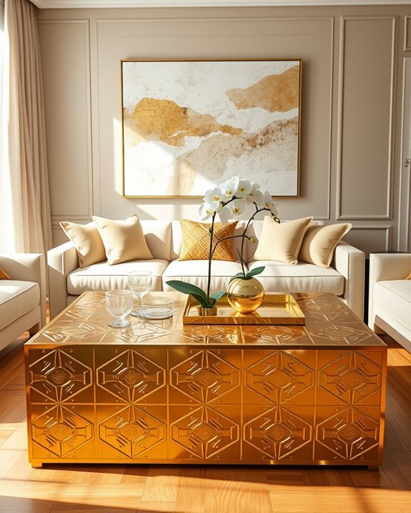 glamorous gold coffee tables