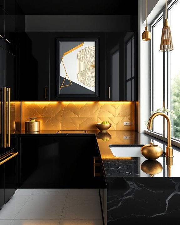 glamorous gold wall art