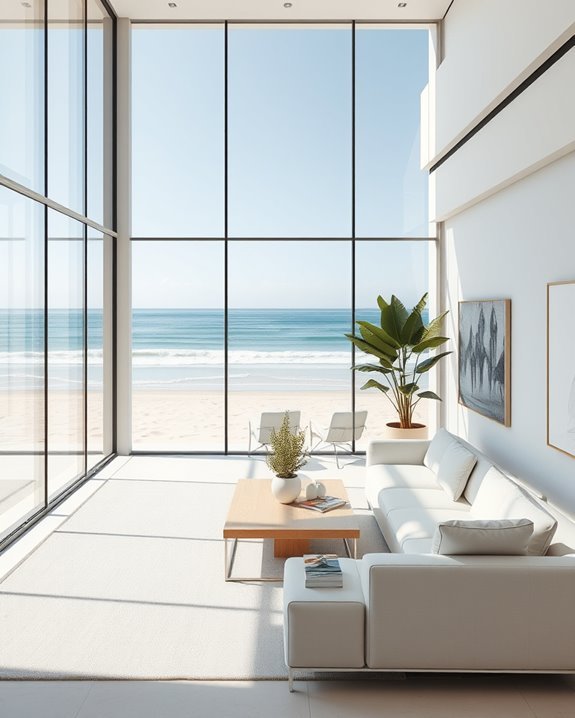glass walls enhance interiors