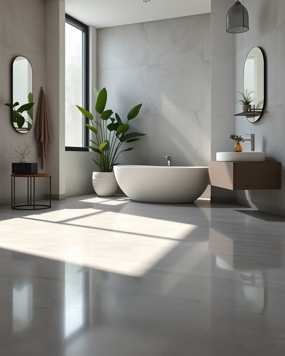 glossy polished concrete elegance