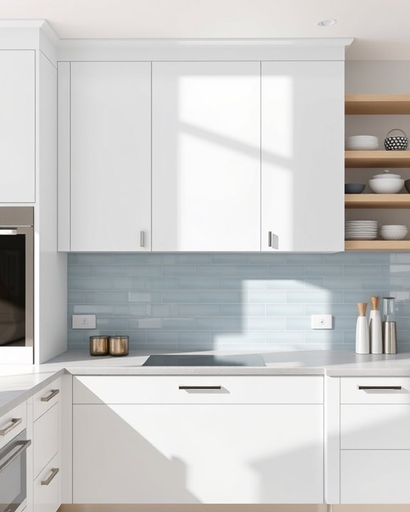 glossy white cabinet elegance