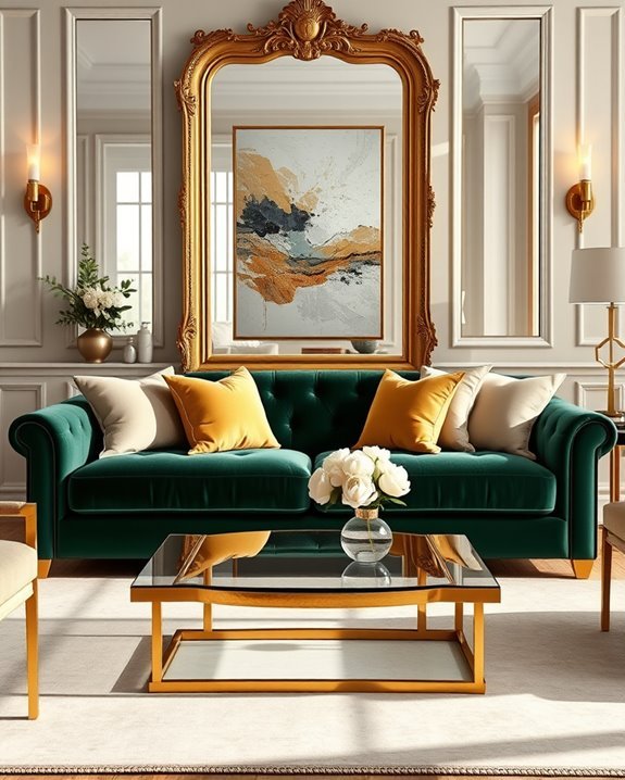 gold accent furniture elegance
