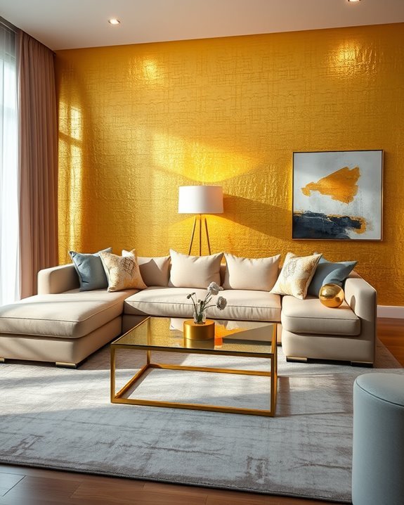 gold accent wall techniques