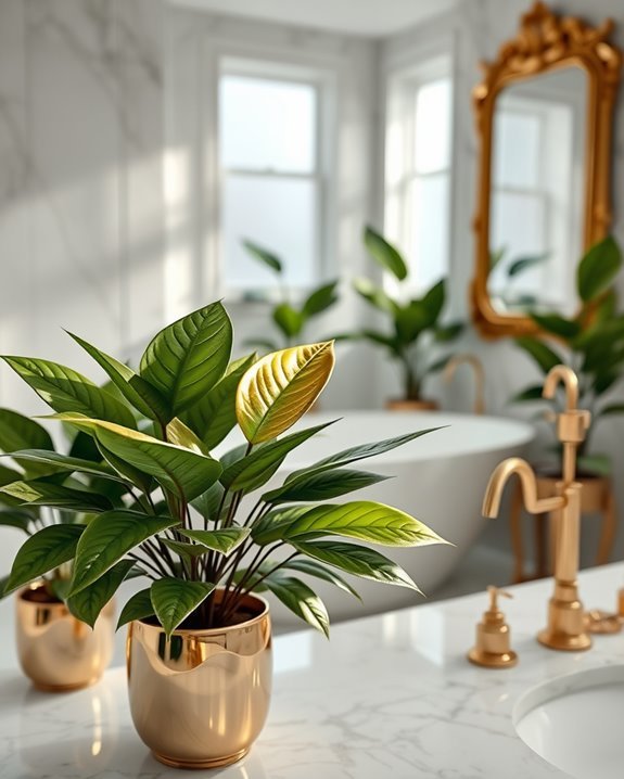 gold accents for plants