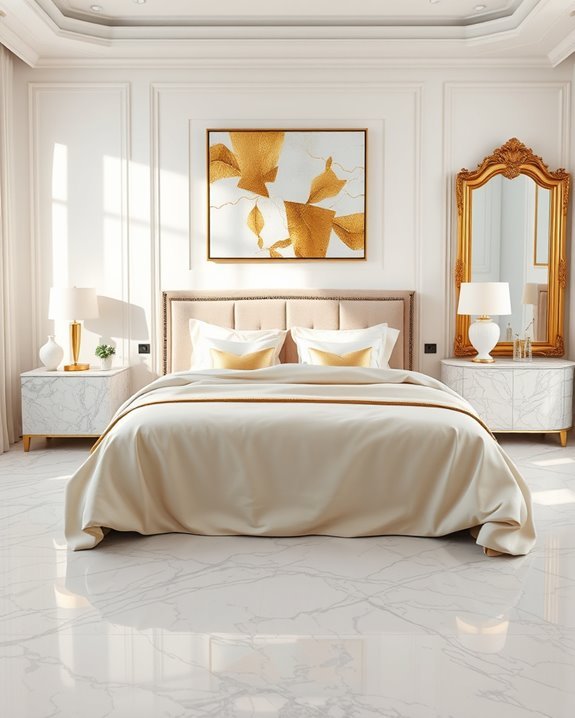 gold artwork enhances elegance